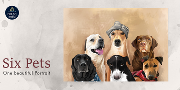 Pet Parent Chronicles: Meetaliās Heartfelt Celebration - A Portrait of Her Six Beloved Dogs